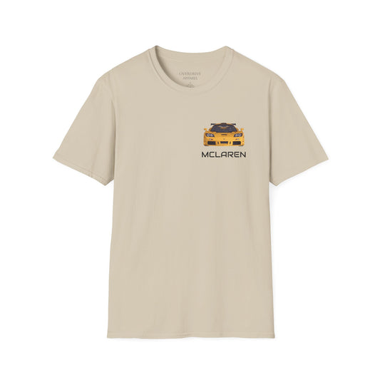 Classic Car Lover's Unisex T-Shirt - Vintage McLaren, Automotive Gift, Retro Car Tee, Car Enthusiast Apparel